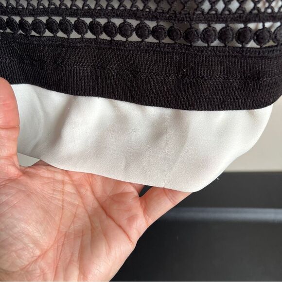 White House Black Market Embroidered Contrast Layered Pullover Sweater - Picture 4 of 7